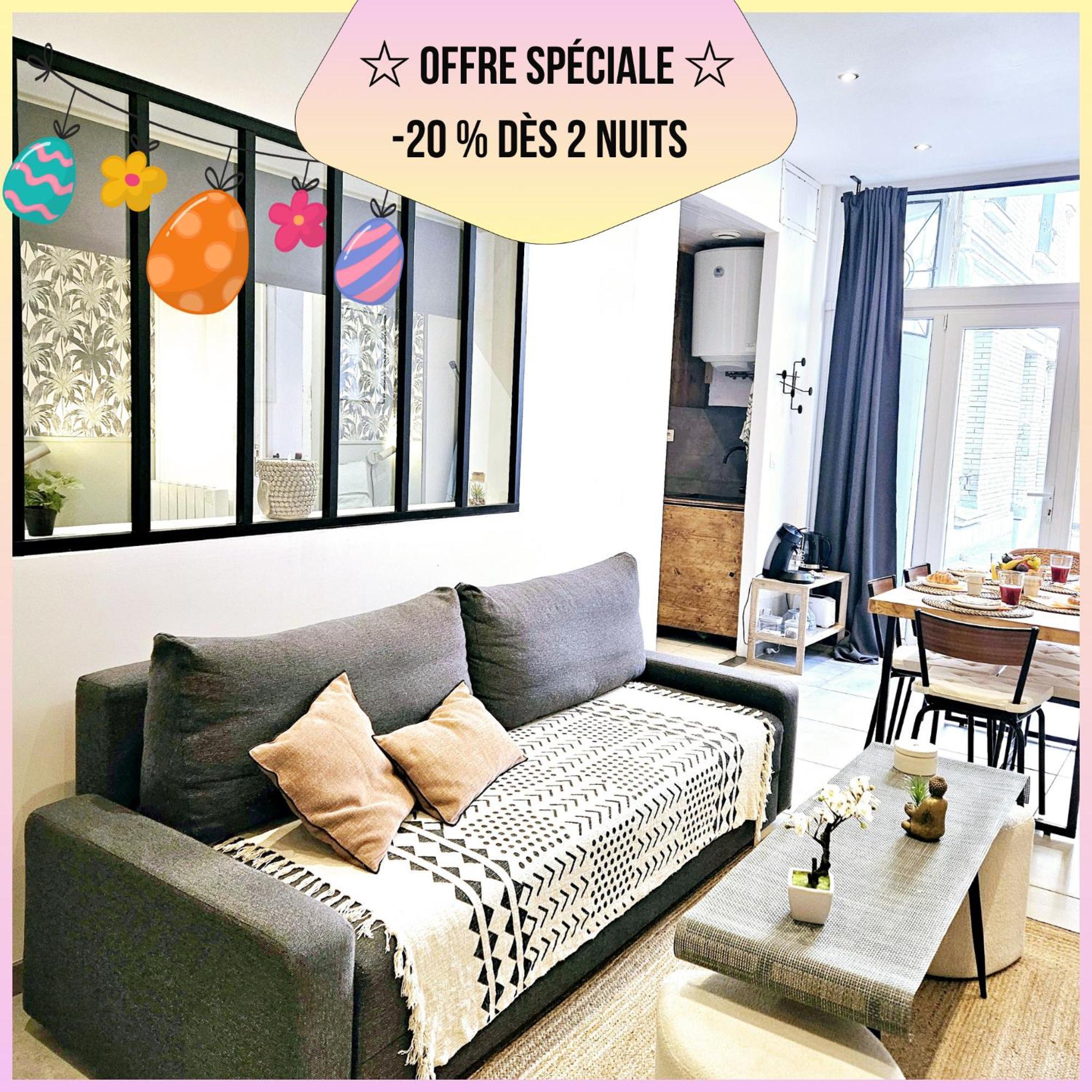 Refuge Urbain - Ideal Pro, Familles & Amis - Le Calme En Hypercentre - Wifi Haut Debit - Netflix - Machine A Laver - Gare, Cathedrale, Commerces, Restaurants & Transports En Commun A Moins De 10 Minutes A Pied ランス エクステリア 写真
